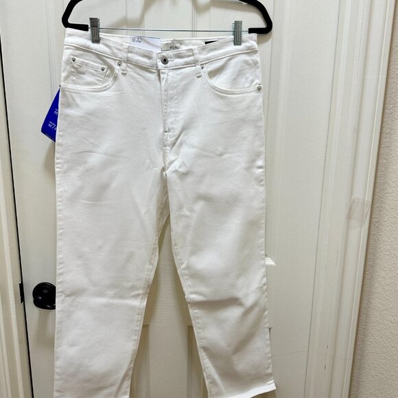 New Ella Moss Jeans Women's Size 10 White High Rise Slim Straight Ankle  Coastal - Picture 6 of 11
